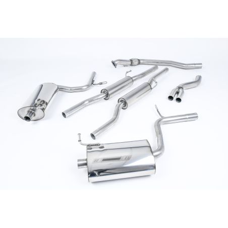 Ligne d'échappement Catback inox MILLTEK Audi A4 1.8T B6 Quattro Berline/Avant 190Ch(2003à2005) Embout Chrome