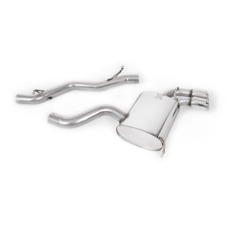 Ligne d'échappement Catback inox MILLTEK Audi S3 8P 2.0 T Quattro 3 Portes (2006à2012) Embout Chrome