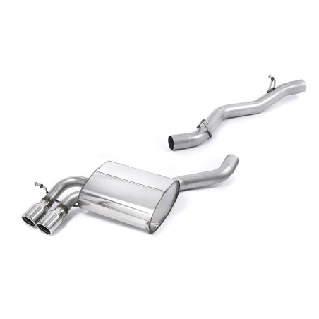 Ligne d'échappement Catback inox MILLTEK Audi S3 8P 2.0 T Quattro Sportback(2007à2012) Embout Chrome