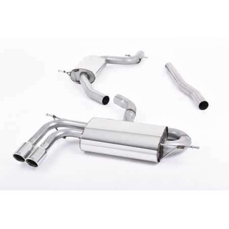 Ligne d'échappement Catback inox MILLTEK Audi A3 1.8 TSI 2WD 3 Portes(2008à2012) Embout Chrome