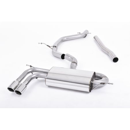 Ligne d'échappement FAP Back inox MILLTEK Audi A3 2.0 TDI 170Ch 2WD Sportback DPF(2008à2012) Embout Chrome