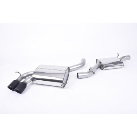 Ligne d'échappement Catback inox MILLTEK Audi S3 8P 2.0 T Quattro 3 Portes (2006à2012) Embout Noir