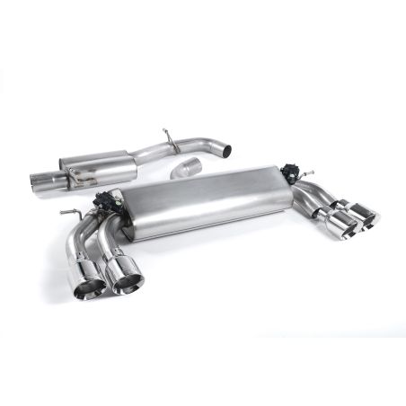 Ligne d'échappement Catback inox MILLTEK Audi S3 8V 3 Portes - Sans FAP(2013à2018) Embout Chrome