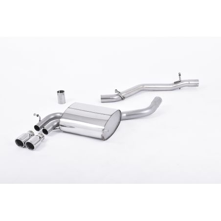 Ligne d'échappement Catback inox MILLTEK Audi A3 3.2 V6 Quattro 3Portes & Sportback(2003à2012) Embout Chrome