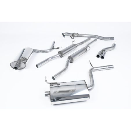 Ligne d'échappement Catback inox MILLTEK Audi A4 1.8T B6 Quattro Berline/Avant 163Ch (2001à2005) Embout Chrome