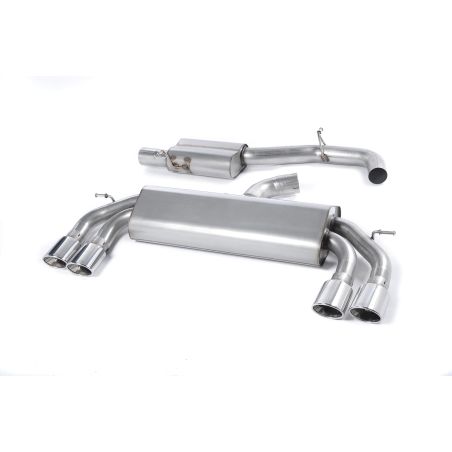 Ligne d'échappement Catback inox MILLTEK Audi S3 8V 3 Portes - Sans FAP(2013à2018) Embout Chrome