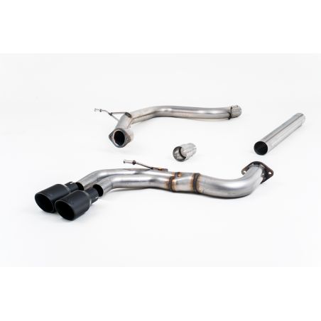 Ligne d'échappement Catback inox MILLTEK Audi A3 2.0 TDI 184Ch 2WD (3 Portes/Sportback)(2013à2020) Embout Noir