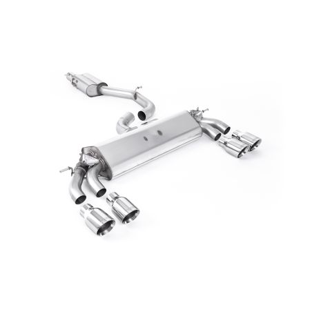 Ligne d'échappement FAP Back inox MILLTEK Audi S3 8V 3 Portes - Avec FAP(2019à2020) Embout Chrome