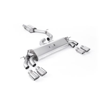 Ligne d'échappement FAP Back inox MILLTEK Audi S3 8V 3 Portes - Avec FAP(2019à2020) Embout Chrome