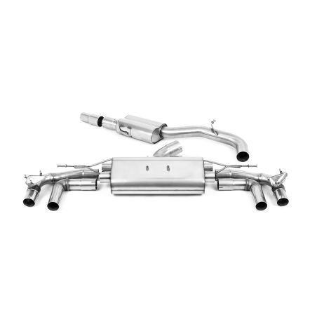 Ligne d'échappement FAP Back inox MILLTEK Audi S3 8Y Sportback 310Ch(2020à+) Embout Carbone