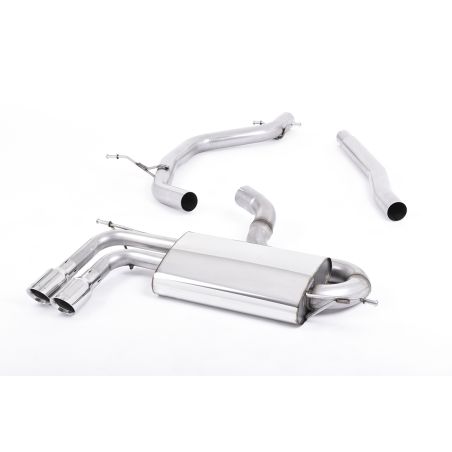 Ligne d'échappement Catback inox MILLTEK Audi A3 1.8 TSI 2WD 3 Portes(2008à2012) Embout Noir