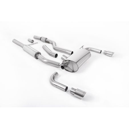 Ligne d'échappement Catback inox MILLTEK BMW428i F32 Manuelle Non xDrive -Moteur N20(2014à2018) Embout Chrome