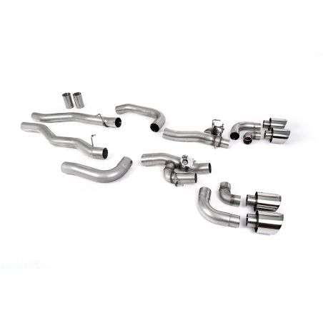 Ligne d'échappement FAP Back inox MILLTEK BMW M8 F91/F92 + Competition - Avec FAP(2020à+) Embout Chrome