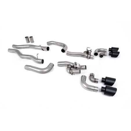 Ligne d'échappement FAP Back inox MILLTEK BMW M8 F91/F92 + Competition - Avec FAP(2020à+) Embout Noir