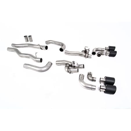 Ligne d'échappement FAP Back inox MILLTEK BMW M8 F91/F92 + Competition - Avec FAP(2020à+) Embout Carbone