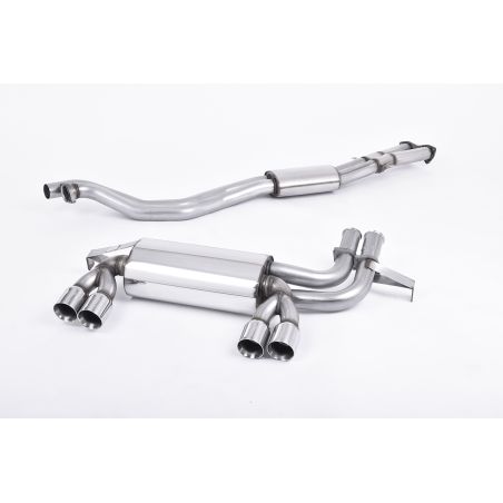 Ligne d'échappement Catback inox MILLTEK BMW M3 E46 3.2 (2001à2007) Embout Chrome