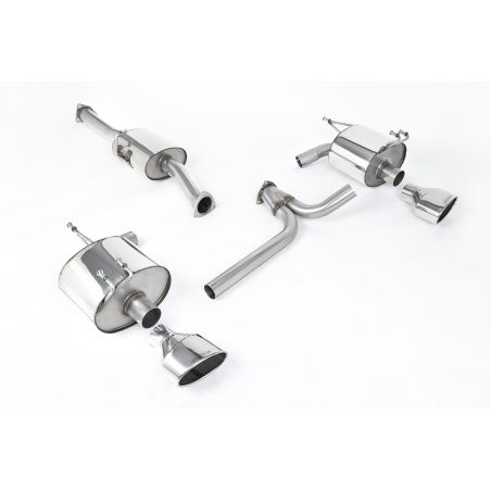 Ligne d'échappement Catback inox MILLTEK Honda S2000 2.0l / 2.2l AP2(2004à2009) Embout Chrome