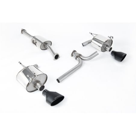 Ligne d'échappement Catback inox MILLTEK Honda S2000 2.0l / 2.2l AP2(2004à2009) Embout Noir