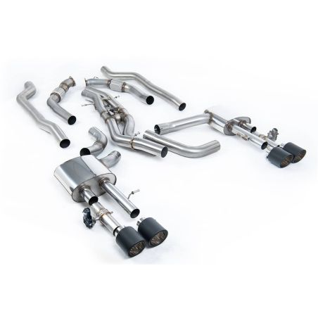 Ligne d'échappement FAP Back inox MILLTEK Audi S8 D5 4.0T V8 Berline(2020à+) Embout Carbone