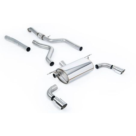 Ligne d'échappement Catback RACE inox MILLTEK BMW M135i F20/F21 3/5 Portes (Non xDrive)(2012à2016) Embout Chrome