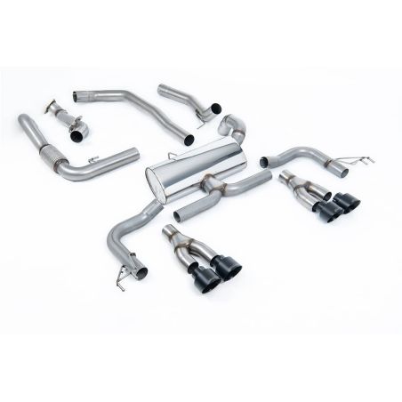 Ligne d'échappement Catback RACE inox MILLTEK Honda Civic Type R FK2 2.0l i-VTEC (Conduite à gauche)(2015à2017) Embout Noir