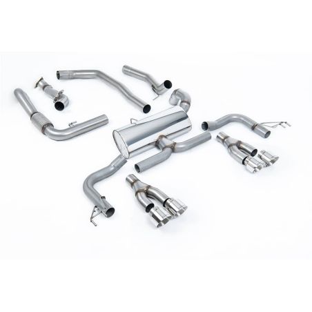 Ligne d'échappement Catback RACE inox MILLTEK Honda Civic Type R FK2 2.0l i-VTEC (Conduite à gauche)(2015à2017) Embout Chrome