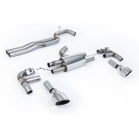 Ligne d'échappement FAP Back RACE inox MILLTEK Audi RS3 8V Berline 400Ch - Avec FAP(2019à+) Embout Chrome