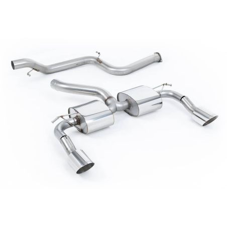 Ligne d'échappement Catback inox MILLTEK Ford Focus RS MK2 2.5T 305Ch(2009à2010) Embout Chrome