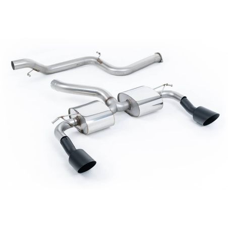 Ligne d'échappement Catback inox MILLTEK Ford Focus RS MK2 2.5T 305Ch(2009à2010) Embout Noir