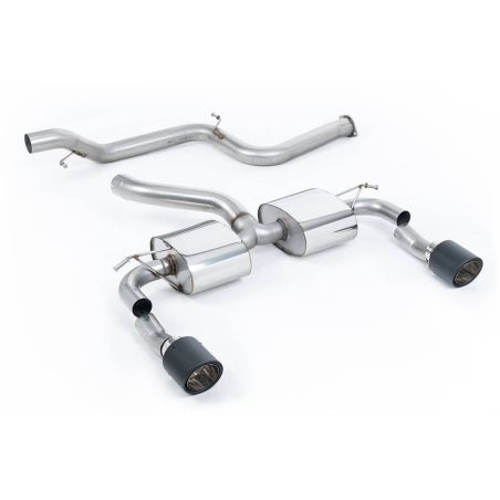 Ligne d'échappement Catback inox MILLTEK Ford Focus RS MK2 2.5T 305Ch(2009à2010) Embout Carbone