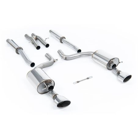 Ligne d'échappement Catback inox MILLTEK Audi RS6 C6 5.0 V10 biturbo Quattro(2008à2010) Embout Chrome