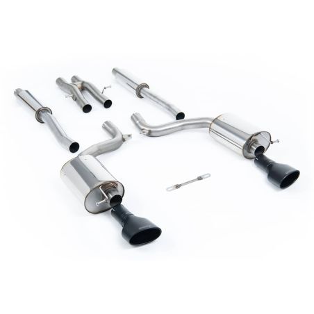 Ligne d'échappement Catback inox MILLTEK Audi RS6 C6 5.0 V10 biturbo Quattro(2008à2010) Embout Noir