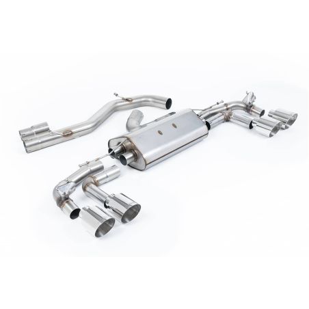 Ligne d'échappement FAP Back inox MILLTEK Audi S3 8Y Sportback 310Ch(2020à+) Embout Chrome