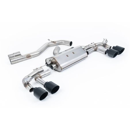 Ligne d'échappement FAP Back inox MILLTEK Audi S3 8Y Sportback 310Ch(2020à+) Embout Noir