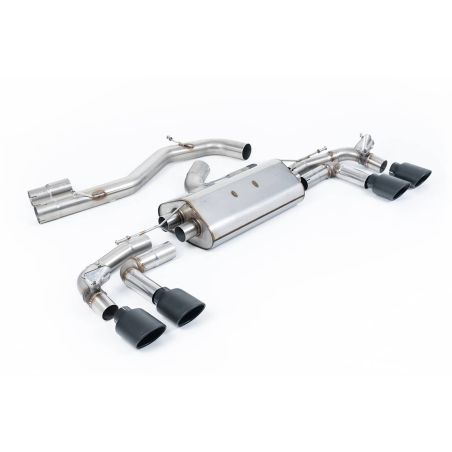 Ligne d'échappement FAP Back inox MILLTEK Audi S3 8Y Sportback 310Ch(2020à+) Embout Noir