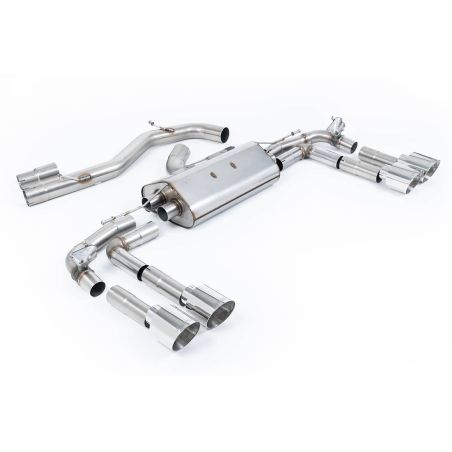 Ligne d'échappement FAP Back inox MILLTEK Audi S3 8Y Berline 310Ch(2020à+) Embout Chrome