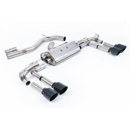 Ligne d'échappement FAP Back inox MILLTEK Audi S3 8Y Berline 310Ch(2020à+) Embout Noir