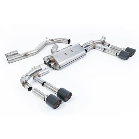 Ligne d'échappement FAP Back inox MILLTEK Audi S3 8Y Berline 310Ch(2020à+) Embout Carbone