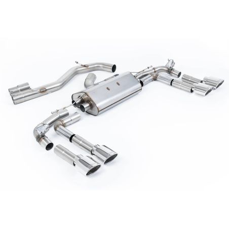 Ligne d'échappement FAP Back inox MILLTEK Audi S3 8Y Berline 310Ch(2020à+) Embout Chrome