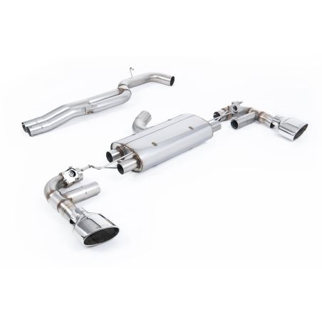 Ligne d'échappement Catback inox MILLTEK Audi TTRS 2.5 TFSI MK3 - Sans FAP(2016à+) Embout Chrome