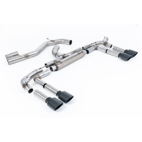 Ligne d'échappement FAP Back inox MILLTEK Audi S3 8Y Berline 310Ch(2020à+) Embout Noir