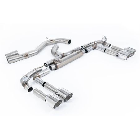 Ligne d'échappement FAP Back inox MILLTEK Audi S3 8Y Berline 310Ch(2020à+) Embout Chrome