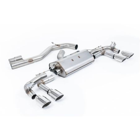 Ligne d'échappement FAP Back inox MILLTEK Audi S3 8Y Sportback 310Ch(2020à+) Embout Chrome