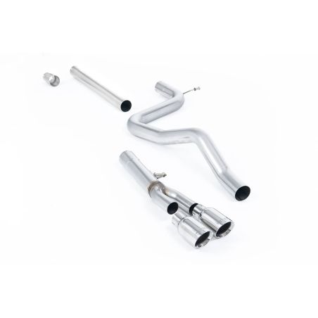 Ligne d'échappement Catback inox MILLTEK Seat Leon FR 2.0 TDI 150 SC/5 Portes (Boite Manu/DSG)(2013à2020) Embout Chrome