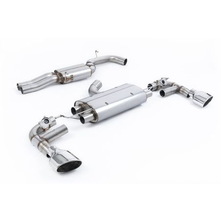 Ligne d'échappement FAP Back inox MILLTEK Audi TTRS 2.5 TFSI MK3 - Avec FAP(2019à+) Embout Chrome