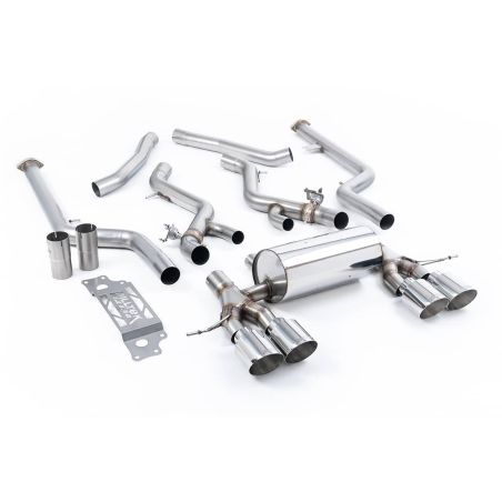 Ligne d'échappement inox CAT Back Race MILLTEK BMW M2 G87 (2023+) Embout Chrome