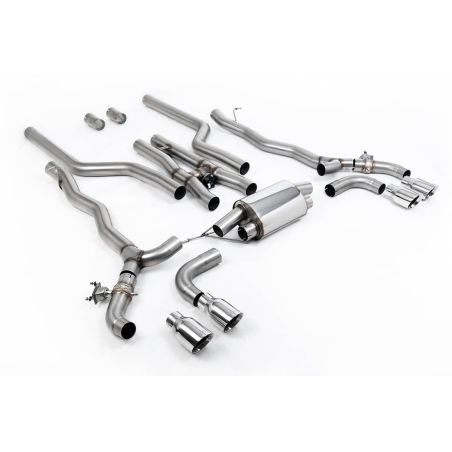 Ligne d'échappement Catback inox MILLTEK BMW M5 F90 + Competition Avec FAP(2020à2021) Embout Chrome