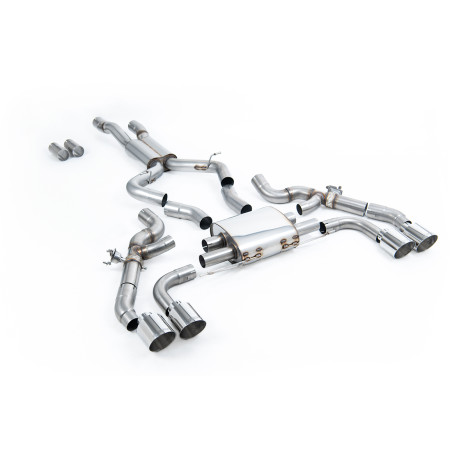 Ligne d'échappement FAP Back inox MILLTEK pour BMW X3M F97 LCI + Competition (2022+) Embout Chrome