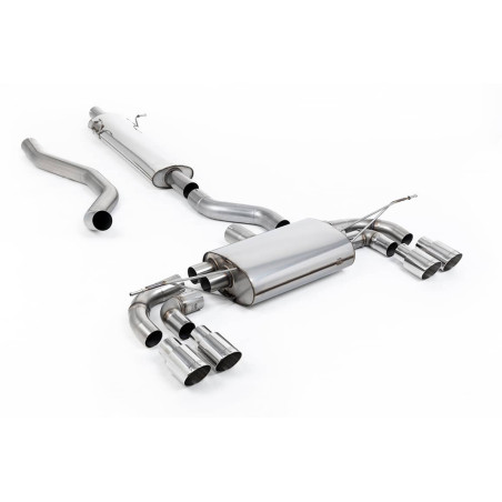 Ligne d'échappement FAP Back inox MILLTEK pour Land Rover Defender 130 2.0 I4 P300 / P400e(2023+)(ECE) Embouts Chrome