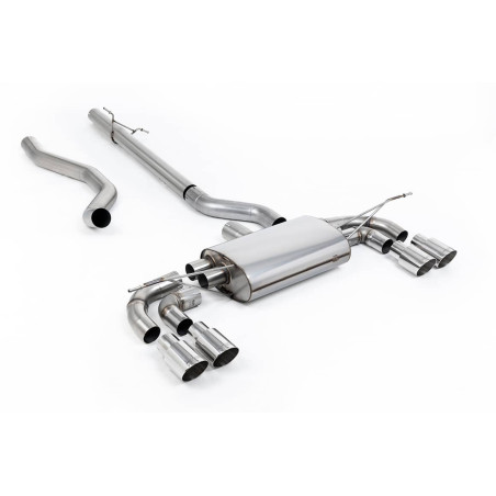 Ligne d'échappement FAP Back inox MILLTEK pour Land Rover Defender 130 2.0 I4 P300 / P400e (2023+) Embouts Chrome